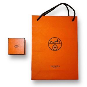 Hermes Paris Jewelry small accessories case & Shopping Bag